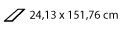 24,13 x 151,76 cm